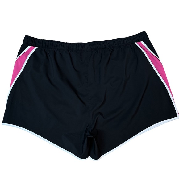 Reebok Women's Black/Seta Proud Pink NEW Training Shorts w/ Brief 4X #446 - Picture 2 of 7
